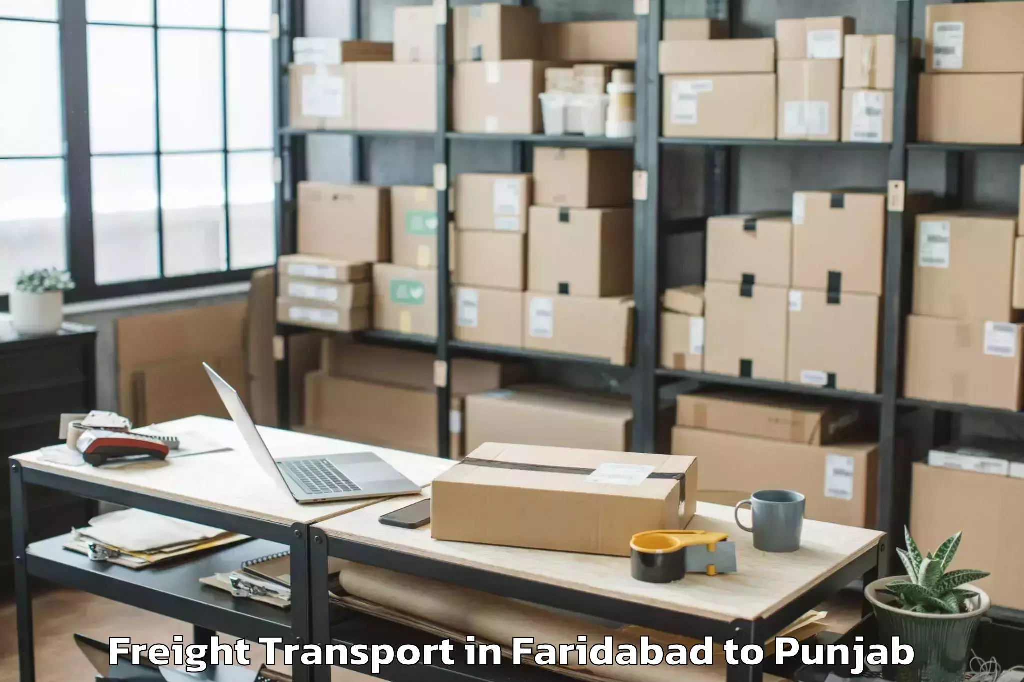 Quality Faridabad to Sunam Freight Transport